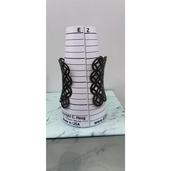 Vintage Rustic Antiqued Gold Tone Wide Curved Cut Outs Cuff Bangle Bracelet Boho - Picture 5 of 5